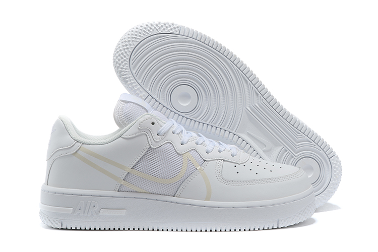 Women's Air Force 1 React White Shoes 001